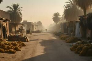 africano Desierto mercado. neural red ai generado foto