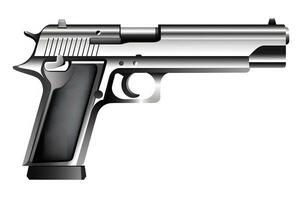 Desert Eagle gun on white background. Neural network AI generated photo