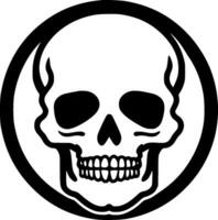 Skull - Black and White Isolated Icon - Vector illustration