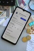 TERNOPIL, UKRAINE - AUGUST 3, 2023 PKO application on screen on modern smartphone. Official app of famous polish bank photo