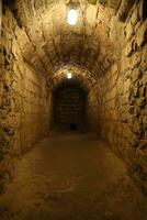 TERNOPIL, UKRAINE - AUGUST 23, 2023 The museum of tortures on territory of Zbarazh ancient castle in underground cellar photo