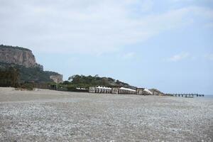 ANTALYA, TURKEY - MAY 15, 2021 View from the sea to the fashionable hotel Maxx Royal Kemer Resort at the foot of the mountain in the Kiris area photo