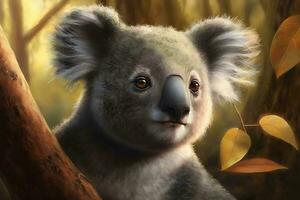 A cute koala. Neural network AI generated photo