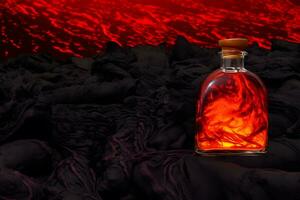 hot lava perfume, hot fragrance. Neural network AI generated photo