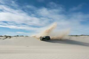 suv coche en postre. neural red ai generado foto