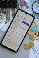 TERNOPIL, UKRAINE - AUGUST 3, 2023 PKO application on screen on modern smartphone. Official app of famous polish bank photo