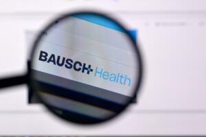 Homepage of bausch health website on the display of PC, url - bauschhealth.com. photo