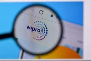 Homepage of wipro website on the display of PC, url - wipro.com. photo