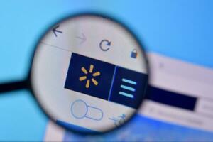 Homepage of walmart website on the display of PC, url - walmart.com. photo