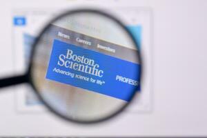 Homepage of boston scientific website on the display of PC, url - bostonscientific.com. photo