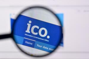 Homepage of ico org website on the display of PC, url - ico.org.uk. photo