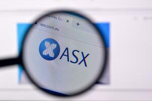 Homepage of asx website on the display of PC, url - asx.com.au. photo