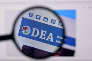 Homepage of dea website on the display of PC, url - dea.gov. photo