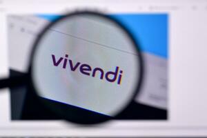 Homepage of vivendi website on the display of PC, url - vivendi.com. photo