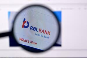 Homepage of rbl bank website on the display of PC, url - rblbank.com. photo
