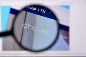 Homepage of abbvie website on the display of PC, url - abbvie.com. photo