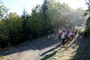 CARPATHIAN MOUNTAINS, UKRAINE - OCTOBER 8, 2022 Mount Hoverla. Carpathians in Ukraine in autumn photo