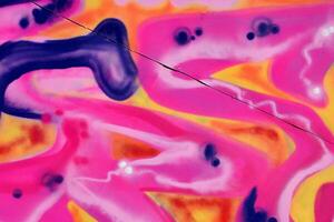 Colorful background of graffiti painting artwork with bright aerosol strips and beautiful colors photo