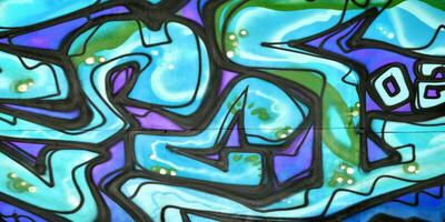 Colorful background of graffiti painting artwork with bright aerosol strips and beautiful colors photo