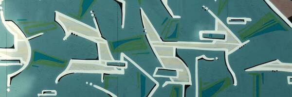 Colorful background of graffiti painting artwork with bright aerosol strips on metal wall photo