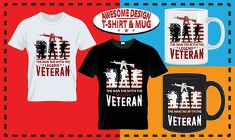 Veterans t-shirt and mug design, typography custom, vector best for print design.