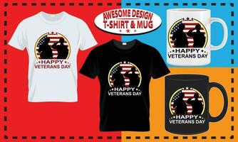 Veterans day t-shirt and mug design, typography custom, vector best for print design.