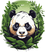 panda logo mascota ilustración ai generativo png