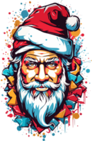 Santa Logo Maskottchen Spritzen Kunst Illustration ai generativ png