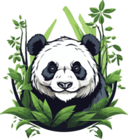 panda logo mascota diseño con ai generativo png