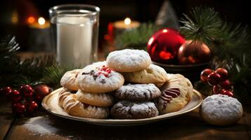 Delicious holiday treats and baked goods. photo