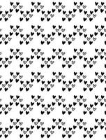 Vector seamless pattern. Simple repeating texture with chaotic hearts. Stylish hipster texture.