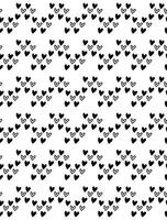 Vector seamless pattern. Simple repeating texture with chaotic hearts. Stylish hipster texture.