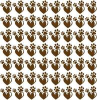 Vector seamless pattern. Simple repeating texture with chaotic hearts. Stylish hipster texture.