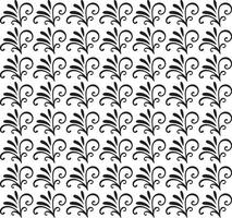 Geometric floral set of seamless patterns. White and black vector backgrounds. Simple illustrations.