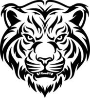 tigre, negro y blanco vector ilustración