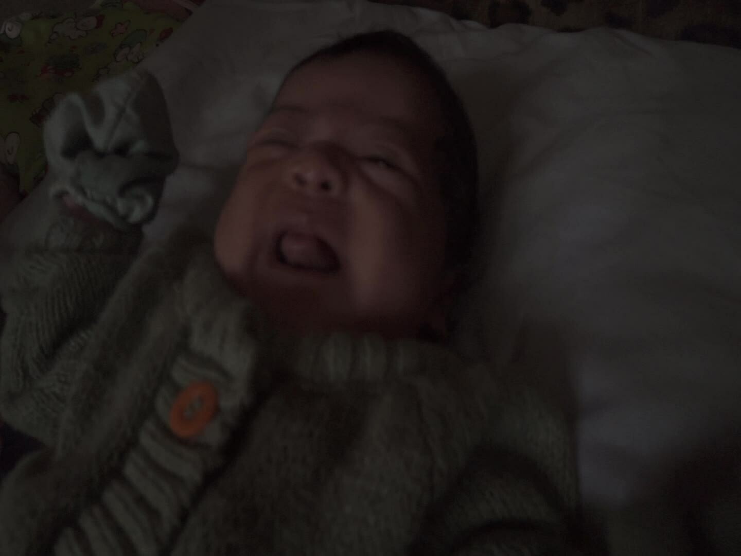 A 3 week old baby who is sleepy in his crib 29622247 Stock Video at