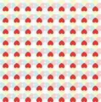 Vector seamless pattern. Simple repeating texture with chaotic hearts. Stylish hipster texture.