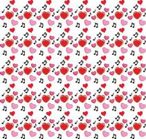 Vector seamless pattern. Simple repeating texture with chaotic hearts. Stylish hipster texture.