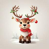 little reindeer graphic for christmas photo