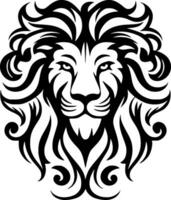 Lion, Black and White Vector illustration