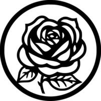 Rose - Minimalist and Flat Logo - Vector illustration