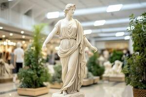 Marble ancient greek statue at the shopping photo