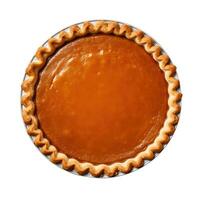 Pumpkin pie isolated on white background. Thanksgiving Day photo