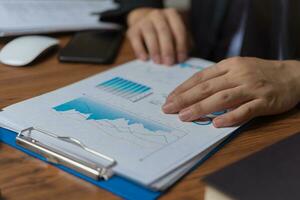 Market Report and Statistics Analyzing Financial Data and Trends for Business Graphs and Charts Growth and Investment Strategies photo