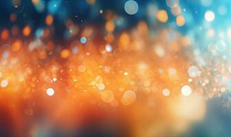 Light through wet windows. Night festival background. For banner, postcard, book illustration.Created with generative AI tools photo