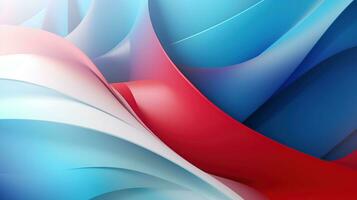 Cute abstract background blue, red, white, generative ai photo
