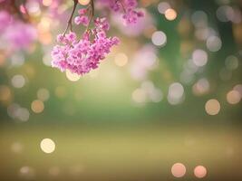 Abstract bokeh and blurred colorful nature background Generative AI photo