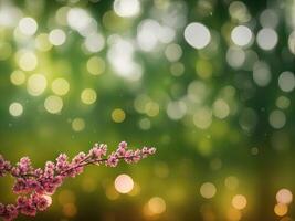 Abstract bokeh and blurred colorful nature background Generative AI photo