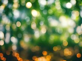 Abstract bokeh and blurred colorful nature background Generative AI photo