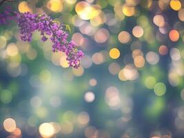 Abstract bokeh and blurred colorful nature background Generative AI photo